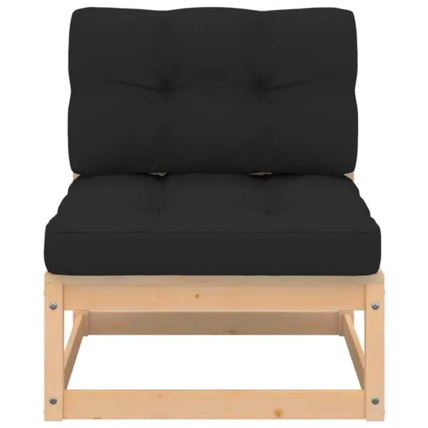 Set mobilier de grădină cu perne, 8 piese, lemn masiv de pin