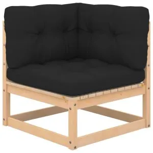 Set mobilier de grădină cu perne, 5 piese, lemn masiv de pin