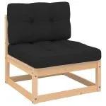 Set mobilier de grădină cu perne, 7 piese, lemn masiv de pin