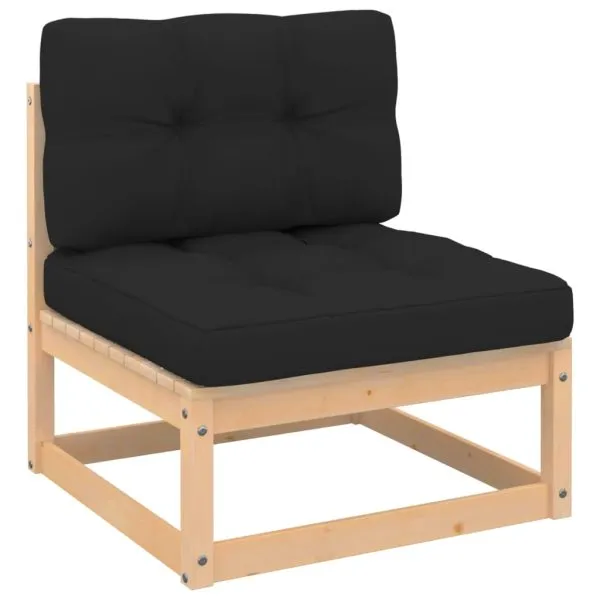 Set mobilier de grădină cu perne, 7 piese, lemn masiv de pin