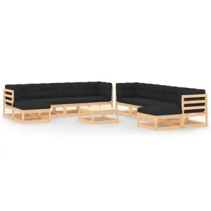 Set mobilier grădină cu perne antracit
