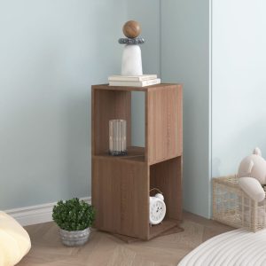 Dulap rotativ, stejar sonoma, 34,5×34,5×75,5cm, lemn prelucrat
