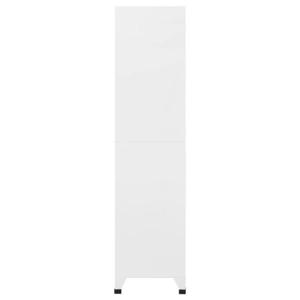 Fișet, alb, 90x45x180 cm, oțel