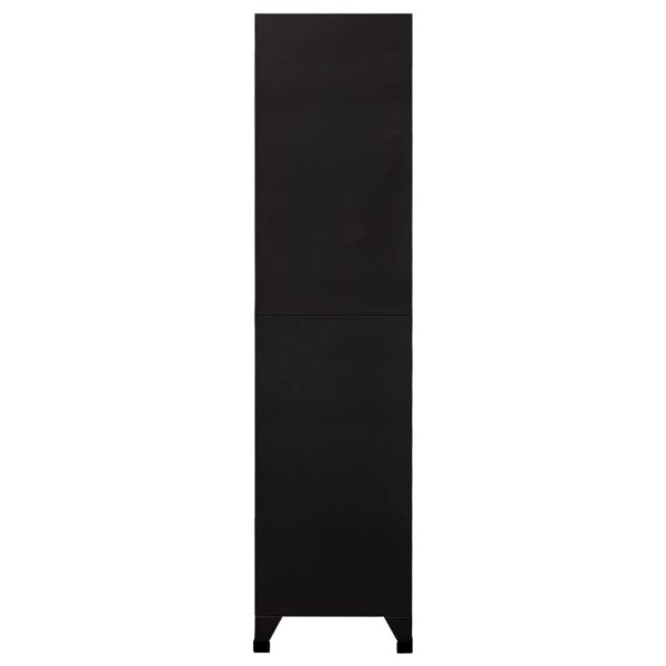 Fișet, negru, 90x45x180 cm, oțel