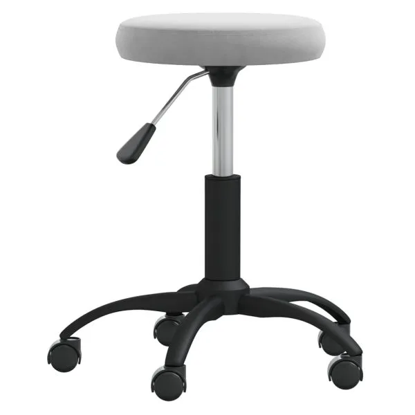 Taburet de masaj, gri deschis, catifea
