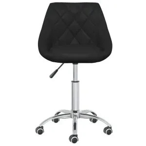 Scaune de bucătărie pivotante, 4 buc., negru, piele ecologică