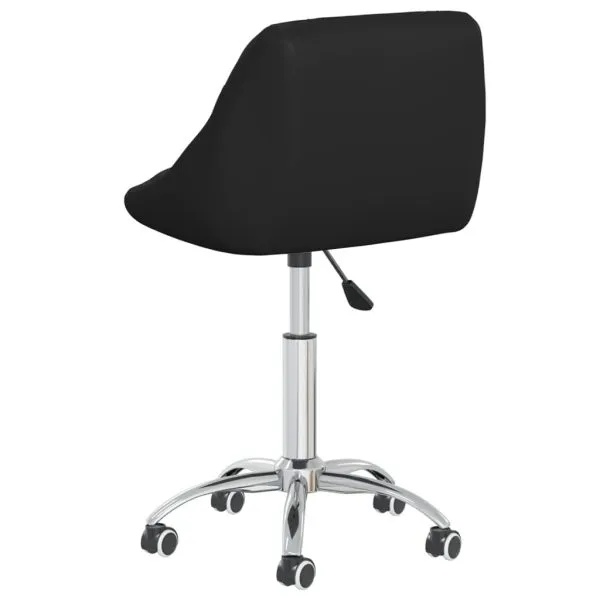 Scaune de bucătărie pivotante, 4 buc., negru, piele ecologică