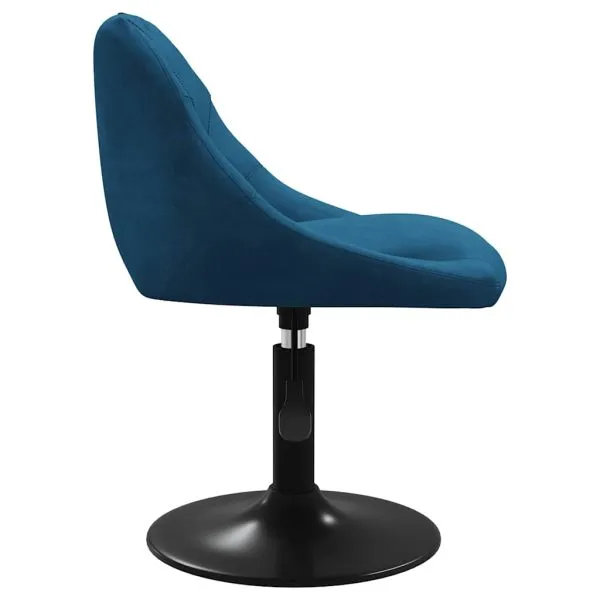 Scaune de sufragerie pivotante, 6 buc, albastru, catifea