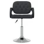 Scaune de bucătărie pivotante, 4 buc., negru, piele ecologică