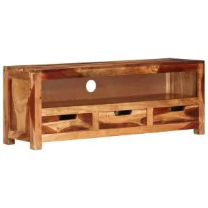 Comodă TV, 110x30x40 cm, lemn masiv de acacia