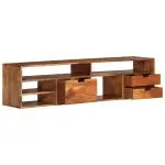 Comodă TV, 140x30x35 cm, lemn masiv de acacia