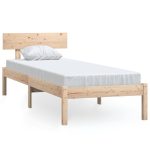 Cadru de pat mic single, 75×190 cm, lemn masiv