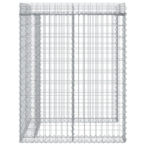 Perete gabion pentru pubela gunoi 110x91x120 cm fier galvanizat