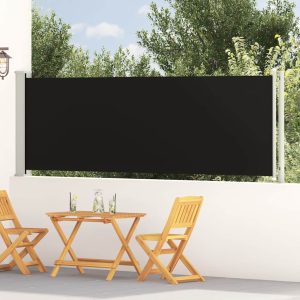 Copertină laterală retractabilă de terasă, negru, 117×600 cm