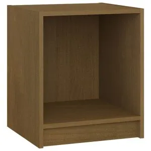 Noptieră, maro miere, 35,5×33,5×41,5 cm, lemn masiv de pin