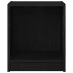 Noptieră, negru, 35,5×33,5×41,5 cm, lemn masiv de pin