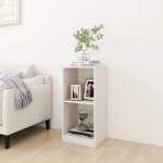 Dulap lateral, alb, 35,5×33,5×76 cm, lemn masiv de pin