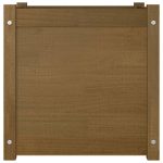 Jardiniere grădină 2 buc maro miere 50x50x50 cm lemn masiv pin