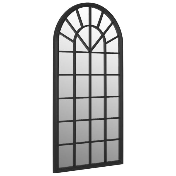 Oglindă,negru, 90×45 cm,fier, pentru utilizare în interior