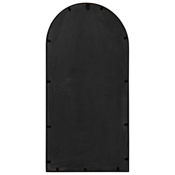 Oglindă,negru, 90×45 cm,fier, pentru utilizare în interior