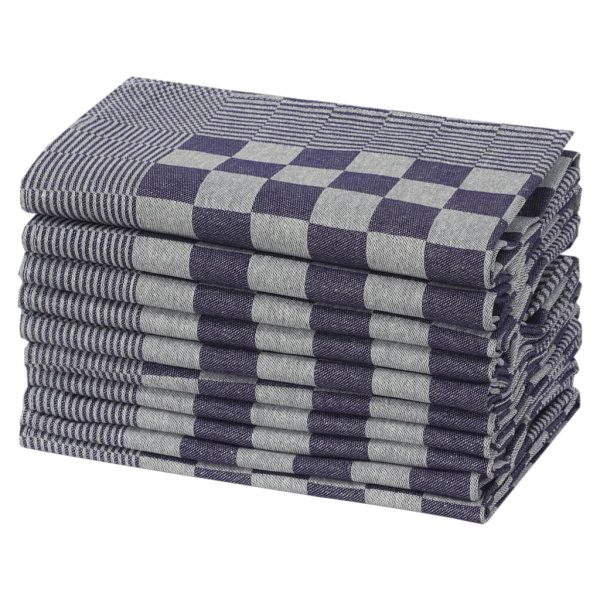 Prosoape de bucătărie 50 buc. albastru și alb 50×70 cm bumbac