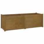 Jardinieră de grădină maro miere 150x50x50 cm lemn masiv pin
