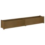 Jardinieră de grădină maro miere 200x31x31 cm lemn masiv pin