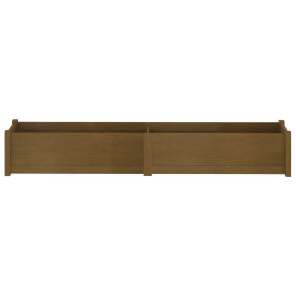 Jardinieră de grădină maro miere 200x31x31 cm lemn masiv pin