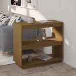 Bibliotecă, maro, 80x35x71 cm, lemn masiv de pin