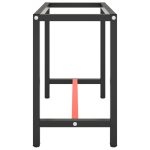 Cadru banc de lucru, negru mat/roșu mat, 110x50x79 cm, metal