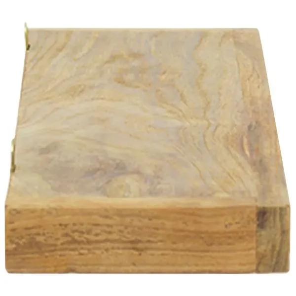 Rafturi de perete, 2 buc., 60x15x4 cm, lemn masiv de tec