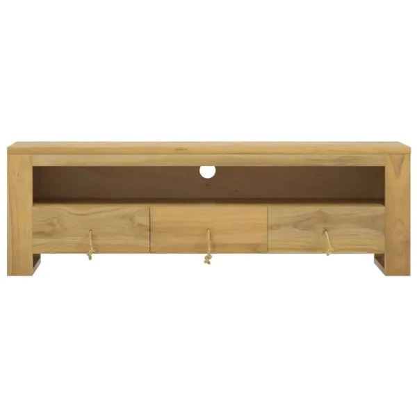 Comodă TV, 110x30x35 cm, lemn masiv de tec