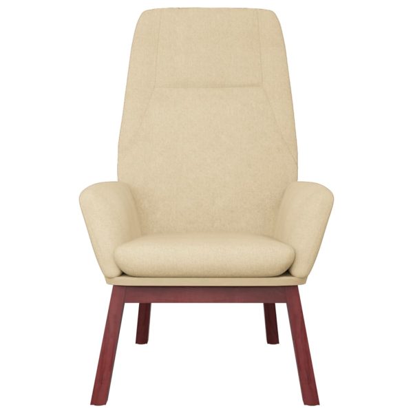 Scaun de relaxare, crem, material textil