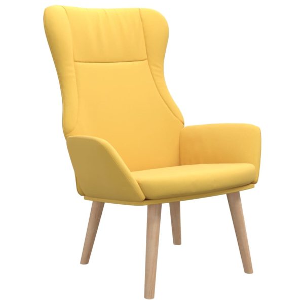 Scaun de relaxare, galben muștar, material textil