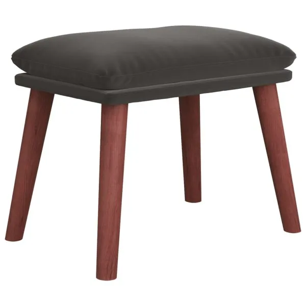 Taburet, gri închis, 45×29,5×35 cm, catifea