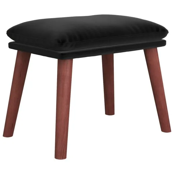 Taburet, negru, 45×29,5×35 cm, catifea