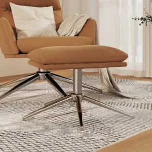 Taburet, gri taupe, 60x60x35 cm, microfibră