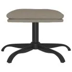 Taburet, gri deschis, 60x60x36 cm, catifea
