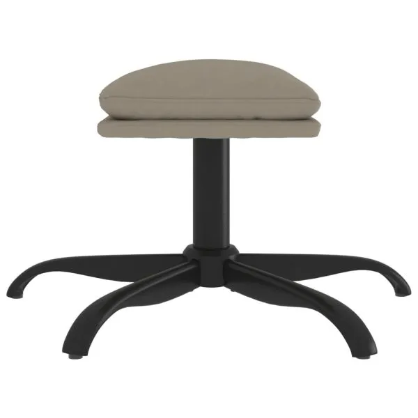 Taburet, gri deschis, 60x60x36 cm, catifea