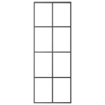 Ușă glisantă, negru, 76×205 cm, sticlă ESG și aluminiu