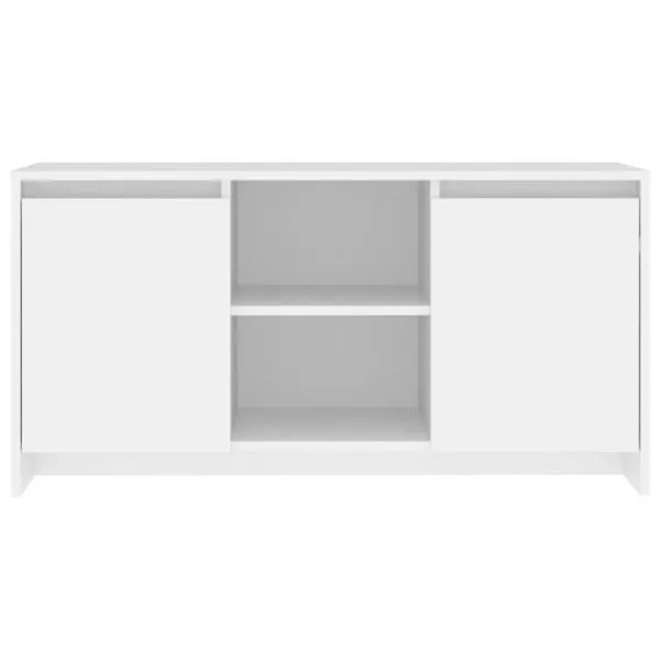 Comodă TV, alb, 102×37,5×52,5 cm, PAL
