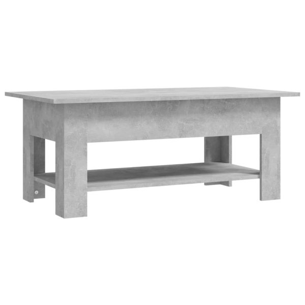 Măsuță de cafea, gri beton, 102x55x42 cm, lemn prelucrat