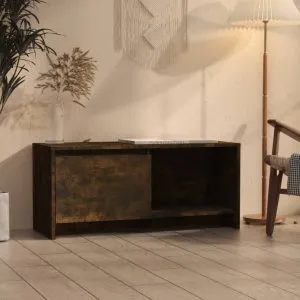Comodă TV, stejar afumat, 90x35x40 cm, PAL
