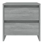 Noptiere, 2 buc., stejar sonoma gri, 45×34,5×44,5 cm, PAL