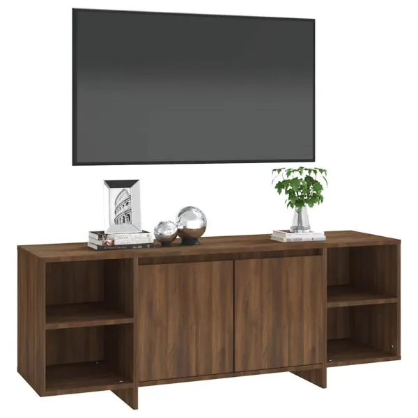 Comodă TV, stejar maro, 130x35x50 cm, PAL