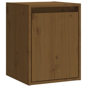 Dulap de perete, maro miere, 30x30x40 cm, lemn masiv de pin