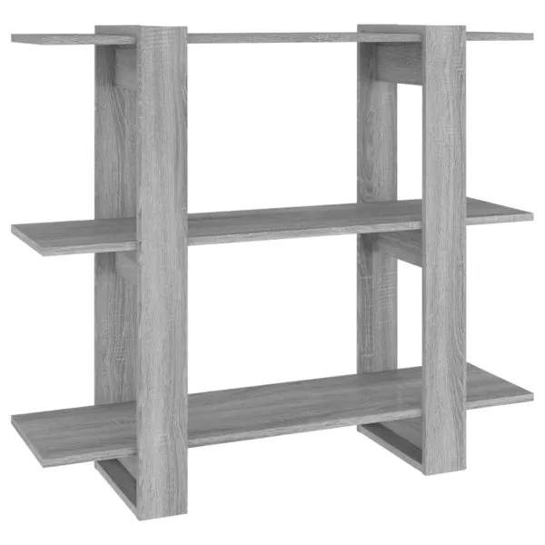 Bibliotecă/Separator cameră, gri sonoma, 100x30x87 cm