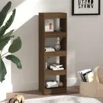 Bibliotecă/Separator de cameră, stejar afumat, 40x30x135 cm
