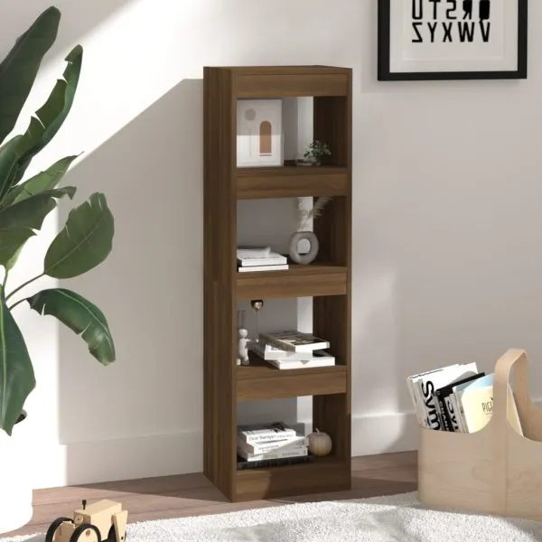 Bibliotecă/Separator de cameră, stejar afumat, 40x30x135 cm