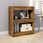 Bibliotecă/Separator cameră, stejar fumuriu, 60x30x72 cm, PAL